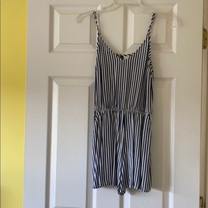 H&M Blue Stripped Romper